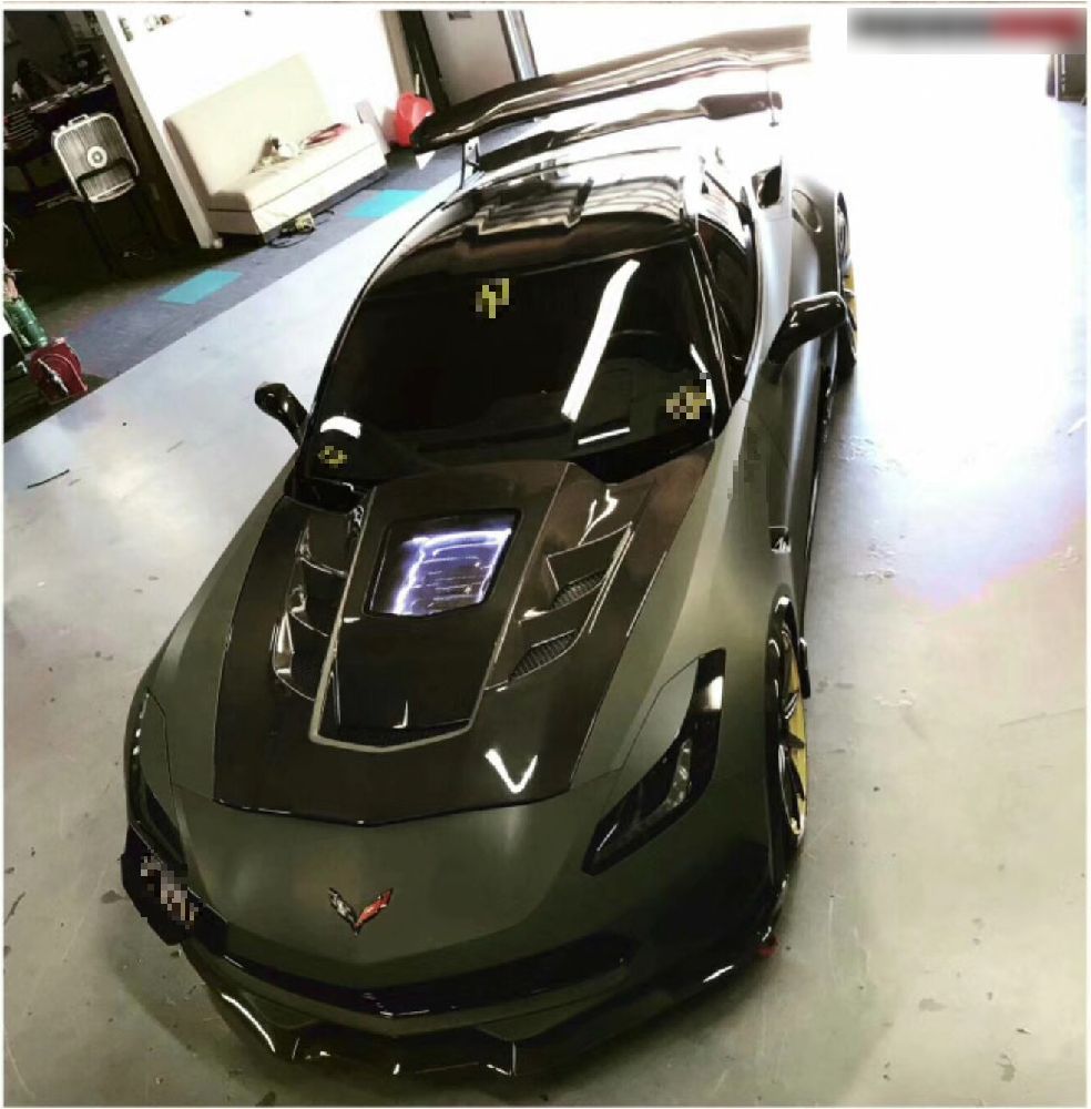 Corvette C7 Z06 RK front lip side skirts hood wing (2)_censored