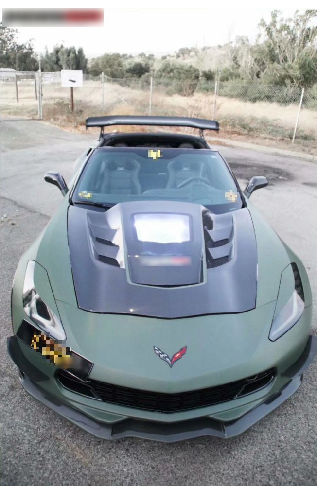 Corvette C7 Z06 RK front lip side skirts hood wing (3)_censored