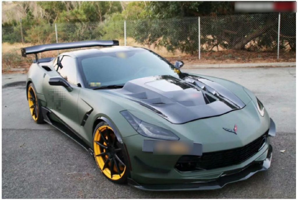 Corvette C7 Z06 RK front lip side skirts hood wing (4)_censored