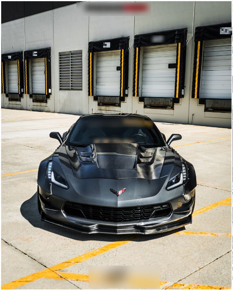 Corvette C7 Z06 hood Z06 front lip with small canards (11)