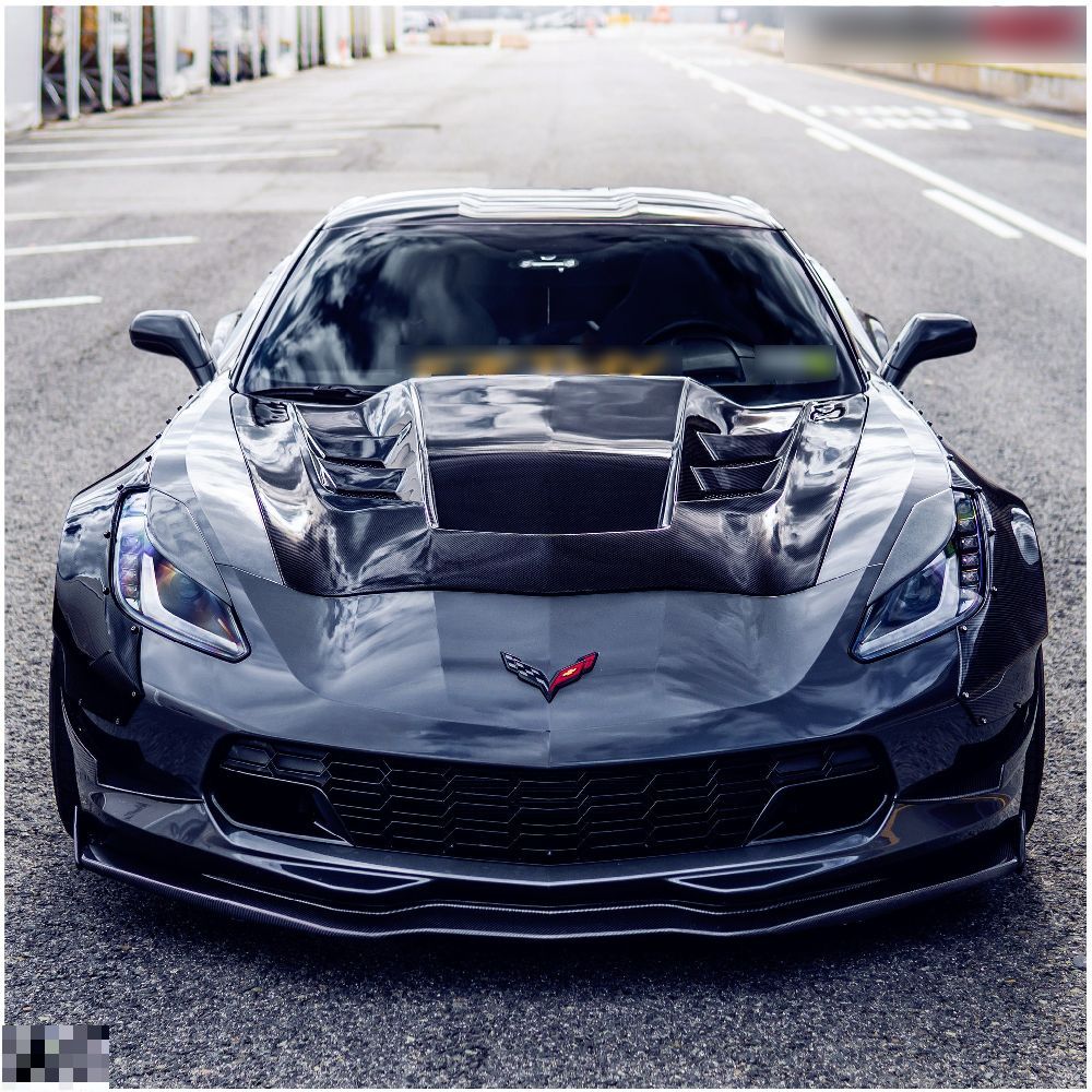 Corvette C7 Z06 hood Z06 front lip with small canards (14)