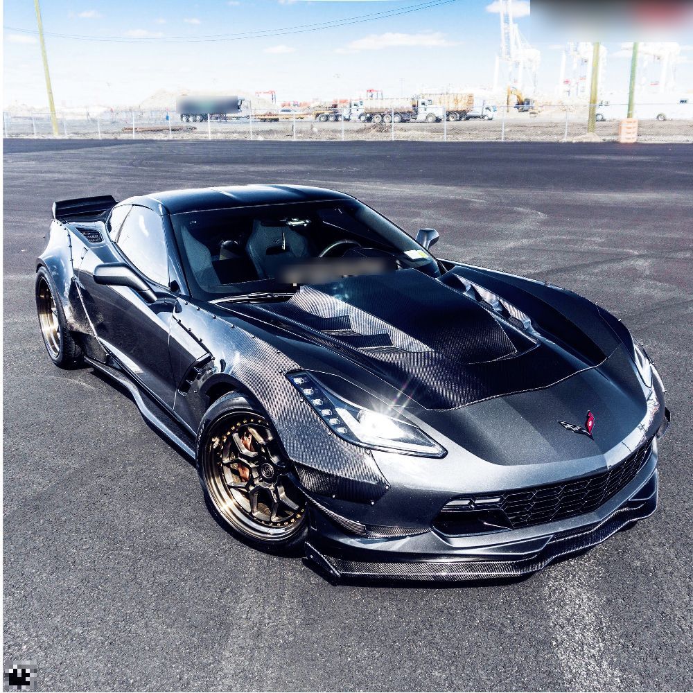 Corvette C7 Z06 hood Z06 front lip with small canards (15)