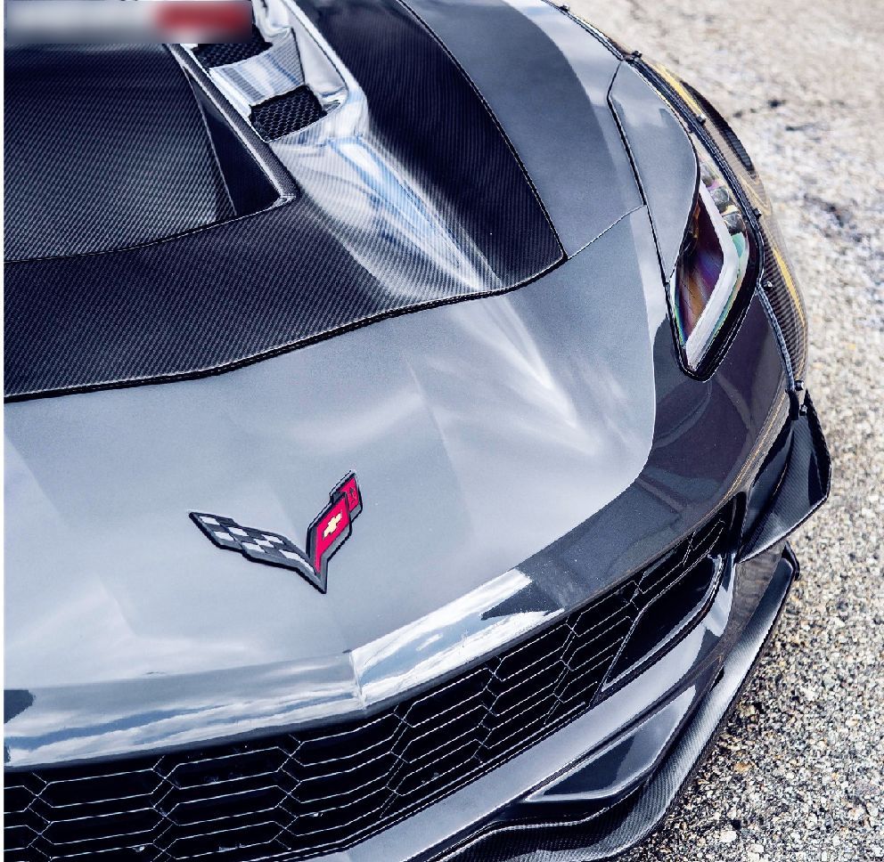 Corvette C7 Z06 hood Z06 front lip with small canards (17)