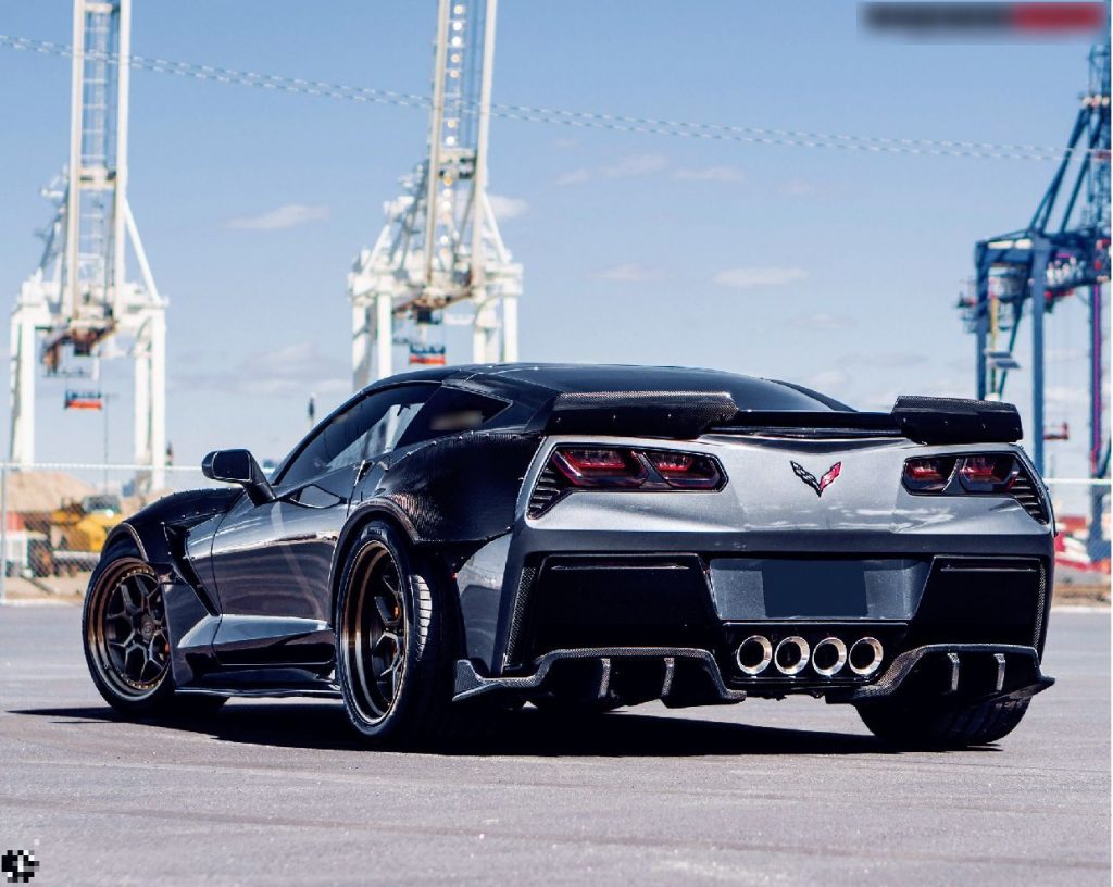 Corvette C7 Z06 hood Z06 front lip with small canards (19)