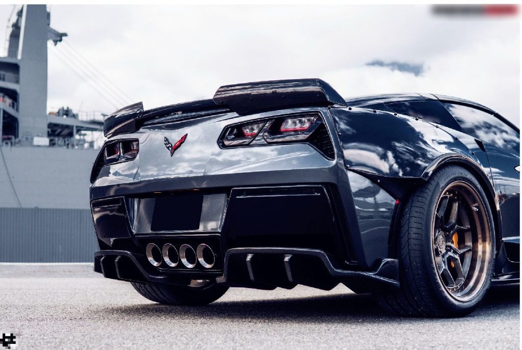 Corvette C7 Z06 hood Z06 front lip with small canards (20)