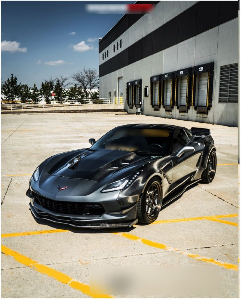 Corvette C7 Z06 hood Z06 front lip with small canards (3)