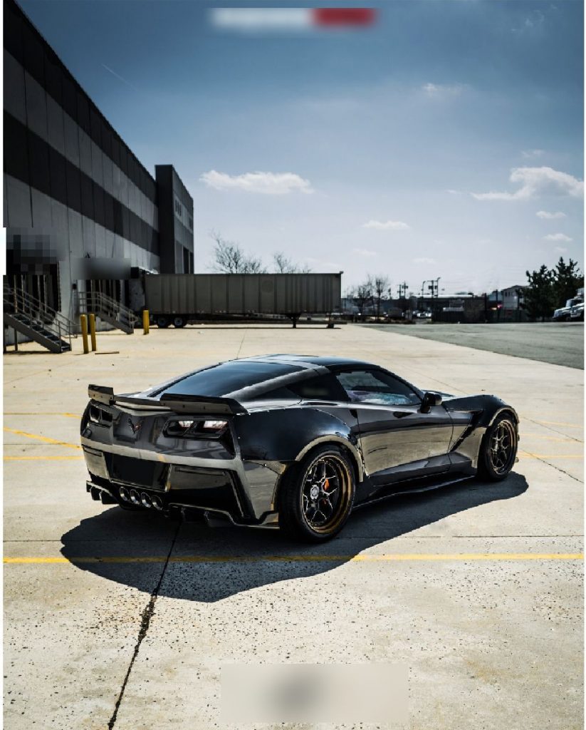 Corvette C7 Z06 hood Z06 front lip with small canards (6)