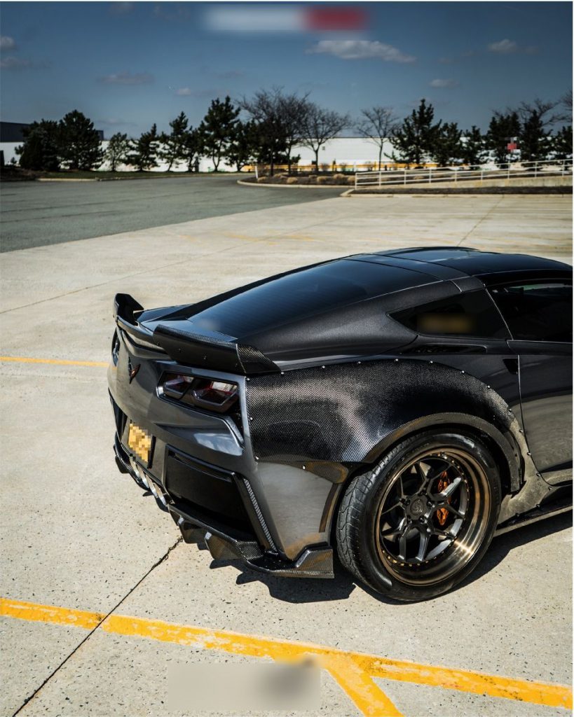Corvette C7 Z06 hood Z06 front lip with small canards (8)