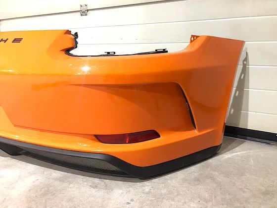 Porsche GT3 Rear bumper complete, OEM Part Orange color (3)
