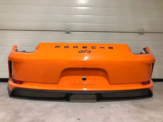 Porsche GT3 Rear bumper complete, OEM Part Orange color (6)