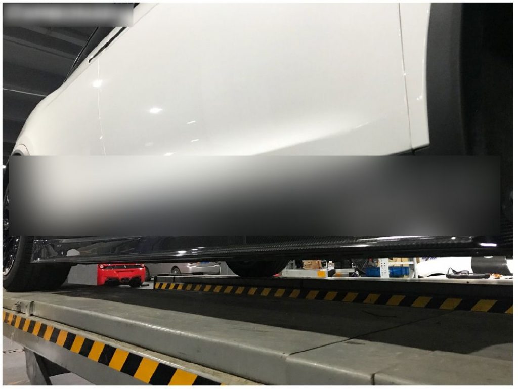 Tesla Model X SUV carbon skirts rear diffuser carbon rear wing (5)