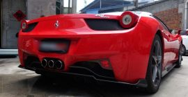 2010-2014 Ferrari 458 Italia Carbon Fiber Rear Diffuser Lip Body Kit