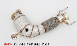 BMW X1 F48/F49 All SS304 / Cat Downpipe With Heat Shield-01