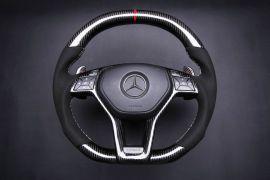 Mercedes-Benz carbon fiber enhanced - custom steering wheel 