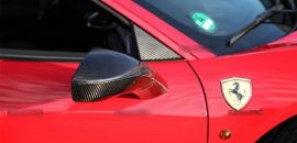Ferrari 458 Italia Carbon Fiber Mirror Covers House & Base Replacement