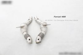 Ferrari 488 Spider Pista All SS304 Cat Downpipe With Heat Shield System