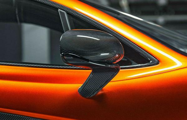 P1 GLOSS CARBON WING MIRROR CAPS COVERS WITH CARBON STALKS