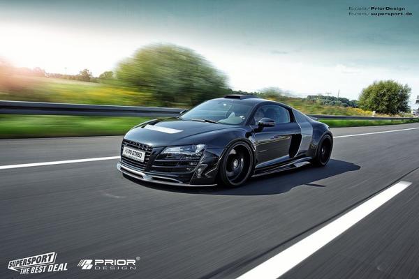 Audi R8 equipped with widebody PD-GT850 Kit tearing up the motorway