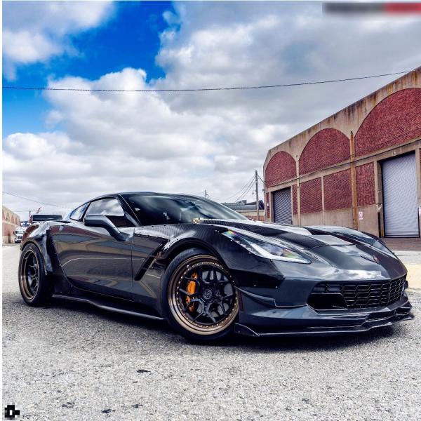 Corvette C7 Z06 Carbon front lip with small canards